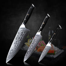 TURWHO Best 3PCS Kitchen Knife Set Japanese Damascus Stainless Steel Knives Sets Chef Utility Paring Knife Kitchen Cooking Tools 2024 - buy cheap