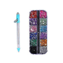 Dotting Pen Diamond Painting Tool Manual Point Drill Pen + 600pcs Rhinestone Drill Crystals 1set Nail Art Tools 2024 - buy cheap