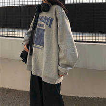 Jersey holgado gótico coreano para mujer, sudadera Vintage de manga larga de gran tamaño Harajuku, Top coreano con cuello redondo, 2021 2024 - compra barato