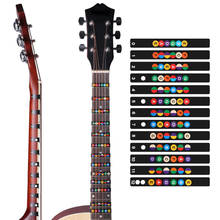 1x adesivo de guitarra escala musical adesivo fretboard codificado notas tiras para formação aprendizagem iniciante guitarra acessórios 2024 - compre barato