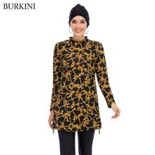 YONGSEN 2022 Women Islamic Muslimah Swimsuit clothing Arabian Swimsuit Ladies Hijab Burkinis Muslim Swimwear Long Sleeve 2024 - buy cheap