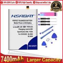 Hsabat 0 ciclo 7400mah bl5000 bateria para doogee bl5000 perfeito substituição-frete grátis 2024 - compre barato