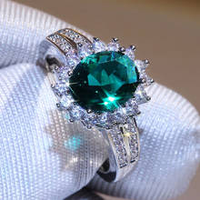 Modyle grande zircão cúbico anel feminino presente de aniversário anel senhoras garra de pedra luxo clássico moda atmosfera simples jóias 2024 - compre barato