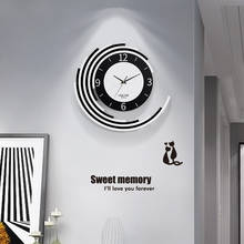 Black Kids Wall Clock Elegant Large Luxury Creative Vintage Silent Wall Clock Living Room Horloge Murale Home Decoration EA60WC 2024 - buy cheap