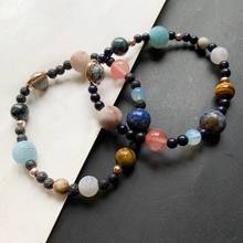 Natural Beads Planet Bracelet Elastic Beads Stone Bracelet Handmade Men Women Healing Beads Bracele 1pc 2024 - buy cheap