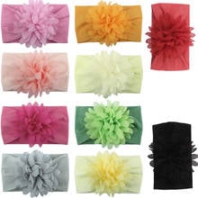 Baby Headband Only Big Chiffon Flower Headbands Bow Hair Band newborn Girl Toddler Turban Head Wrap Children Hair Accessories 2024 - buy cheap