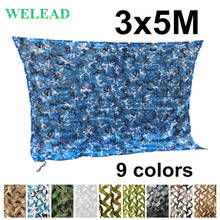 WELEAD 3x5M redes de camuflaje reforzado militar blanco azul arena negro jardín sombra ocultar malla al aire libre toldos 3 5x5x3*5 M 5*3M 2024 - compra barato