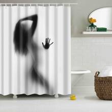 19 Waterproof Women Shadow Shower Curtain with Hooks Sexy Girl Portrait Bathroom Curtains Curtains for Bathroom Shower 2024 - buy cheap