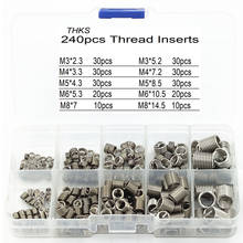 240Pcs Stainless Steel Threaded Insert Wire Screw Sleeve Thread Repair Insert Kit Coiled Wire helical screw thread repair tool 2024 - buy cheap