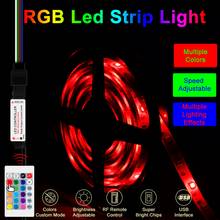 16 Colors 5V RGB Light Strip With Remote Control For Bedroom Wardrobe Decoration LED Lamp Waterproof LED Flexible Tape 2835 SMD 2024 - buy cheap