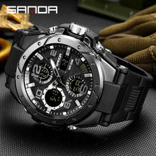 Sport Military Wrist Watch Men Watches Brand Male Watch For Men Clock Dual Display Wristwatch Army Outdoor Waterproof SANDA Hour 2024 - buy cheap