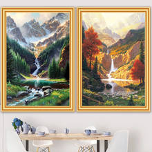 Sale DIY 5d Diamond Painting Waterfall Landscape Kit Full Drill Square Round Embroidery Mosaic Art Picture of Rhinestones Decor 2024 - buy cheap