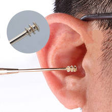 Limpiador de orejas en espiral de acero inoxidable, herramienta portátil de belleza para el cuidado del oído, 1 unidad 2024 - compra barato