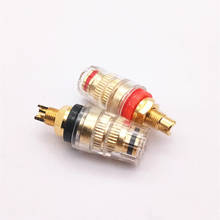 2pcs 45mm big size 4mm Banana Plug Copper Crystal Binding Post connector Thread Audio Speaker Amplifier Terminals Connector M8 2024 - buy cheap