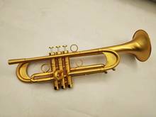 Cepillo de Bb trompeta, campana de latón amarillo chapado en oro, instrumento Musical profesional con funda, novedad, envío gratis 2024 - compra barato