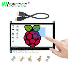 Raspberry pi сенсорный монитор 7 дюймов 1024x600 ips дисплей с hdmi драйвер платы с 5 точек касания 2024 - купить недорого