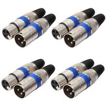 8pcs 4 Male 4 Female XLR 3Pin Plug Microphone Audio Cable Connector Adapter 2024 - buy cheap