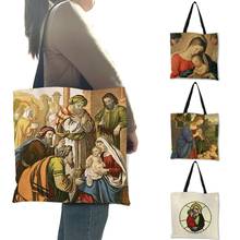 Oil Painting Ancient Greek Mythology Painting Women Handbag Tote Bag Designers Elohim Print Shopping Bags For Groceries B13228 2024 - buy cheap