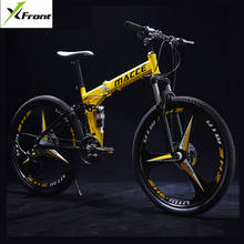 Новый бренд 24/26 дюймов графит для колес сталь 21/24/27 скорость горный велосипед Открытый Горные BTX bicicleta дисковый тормоз складной велосипед 2024 - купить недорого