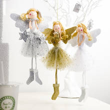 Ángel muñeca adornos de Navidad feliz adornos navideños para el hogar guirnalda decoración árbol de Navidad Año Nuevo de 2020 2024 - compra barato