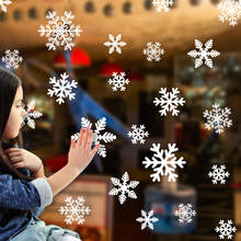 1 лист Счастливого Рождества Санта-Клаус снежинка снеговик Стекло окно наклейка Рождественская Настенная Наклейка s детская комната обои наклейки 2024 - купить недорого