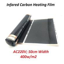 400w/m2 Infrared Carbon Underfloor Heating Film AC220V Warm Floor Mat 2024 - buy cheap