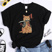 Ninja Kawaii Cat Printed Female T-shirt Classic Oversized Clothing Plus Size T Shirt Anime Style Tee Summer Spring Women Tshirt 2024 - buy cheap