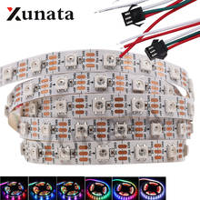 Tira de luces LED de cc 5V WS2812B, cinta flexible a todo Color, No impermeable IP21, 30LED/m, 60LED/m 2024 - compra barato