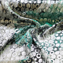 100cm*110cm Foil Silk Gauze Glitter Silver Brocade Silk Georgette Chiffon Dance Fabric 2024 - buy cheap