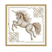 Unicorn 3 Animal Patterns Cross Stitch Embroidery Kits DIY Needlework Kit Cotton Thread 14CT11CT Printed Fabric Cross Stitch Kit 2024 - buy cheap