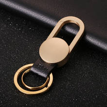 Zobo, простая цепочка для ключей из чистой меди, роскошные мужские автомобильные брелки с пряжкой, классический винтажный держатель для ключей, сумка, подвеска, подарок на день отцов 2024 - купить недорого