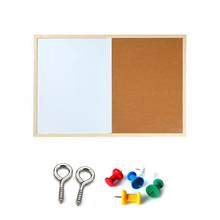 Message Cork Board Wood Frame Whiteboard Drawing Combination Magnetic Boards 62KA 2024 - buy cheap