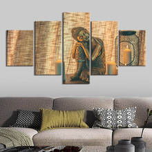 Canvas Painting Wall Art Buddha And Candle Religion  Posters and Prints Wall Pictures Home Decor 2024 - buy cheap