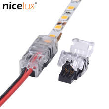 5pcs/lot Solderless 2pin LED Strip Connector for 5mm 2pin IP20 LED Strip to Wire Quick Connection LED Tape Light Connectors 2024 - buy cheap