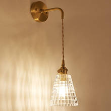 Ретро латунный настенный светильник современный скандинавский прикроватный простой ванная комната Гардероб Ванная комната фронтальная зеркальная лампа led AC96V-260V 2024 - купить недорого