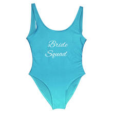 Wedding Bachelor Party  Swimsuits Personalised  Letter Print Custom Name Bride One Piece Swimsuit Women Swimwear 2024 - buy cheap