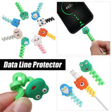 1PC 2020 New Cartoon Spiral Design Data Line Silicone USB Data Cable Protector Protective Case Charger Cable Winder Organizer 2024 - buy cheap