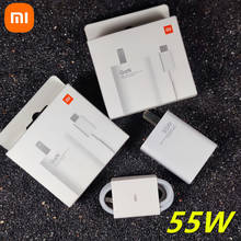 Carregador rápido xiaomi gan de 55w, adaptador vermelho 6a tipo c para xiaomi redmi note 10 9 pro mi 11 mi 10 9 k40 pro 10 lite 2024 - compre barato