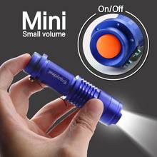 Portable Outdoor Flashlight Mini Q5 Zoomable 2000 Lumen LED Flashlight Torch Lamp penlight 1 Modes Blue AA For Best Price Lights 2024 - buy cheap