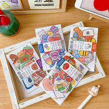 cartoon cute candy bear label sticker pack waterproof creative diy decorative notebook mobile phone korean stickers stationery 2024 - buy cheap