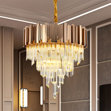 Rose Gold Modern Chandelier Lighting Luxury LED Hanging Crystal Lamp Living Room Dining Room LED Cristal Lamp Lustre 2024 - buy cheap