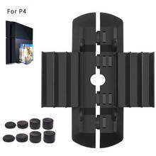 Mountifonte-suporte vertical de proteção para playstation 4, suporte para console ps4 pro/slim com armazenamento de disco e cd 2024 - compre barato