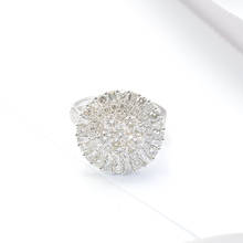 AEAW 18k Ouro Branco Natural Diamond 2.27cttw Sólida 1.9ct Redonda Diamante Luz de Luxo Anel de Casamento de Noivado de Diamante Para mulheres 2024 - compre barato