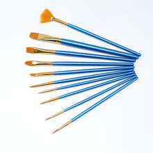 10Pcs/set Nylon Artist Paint Brush Professional Watercolor Acrylic Wooden Handle Painting Brushes Art Supplies Stationery 2024 - buy cheap