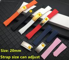20mm watch band Rubber Silicone Watchband Combination Buckle Fit for Role strap for Daytona Submariner DEEPSEA GMT OYSTERFLEX 2024 - buy cheap
