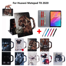 Para huawei matepad t8 caso 8.0 2020 estampas animais tablet caso para huawei matepad t8 Kobe2-L09 Kobe2-L03 8 "capa + alça de mão 2024 - compre barato