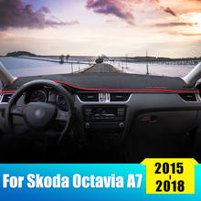 Almohadilla para salpicadero de coche, accesorio para cubierta de escritorio de plataforma, para Skoda Octavia 3, A7, MK3, 5E, 2015, 2016, 2017, 2018, 2019, 2020 2024 - compra barato