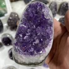 Топ натуральный фиолетовый аметистовый собор кварцевый кристалл кластер минеральный образец из Бразилии украшение для дома подарок 2024 - купить недорого