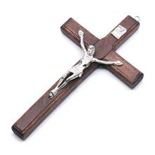 5x Wooden Christ Jesus Cross Suffering Statue Religious Prayer Crucifix Pendant Q1FD 2024 - buy cheap