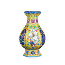 Antique Palace Enamel Vase Chinese Porcelain Flower Vase For New House Decor 2024 - buy cheap